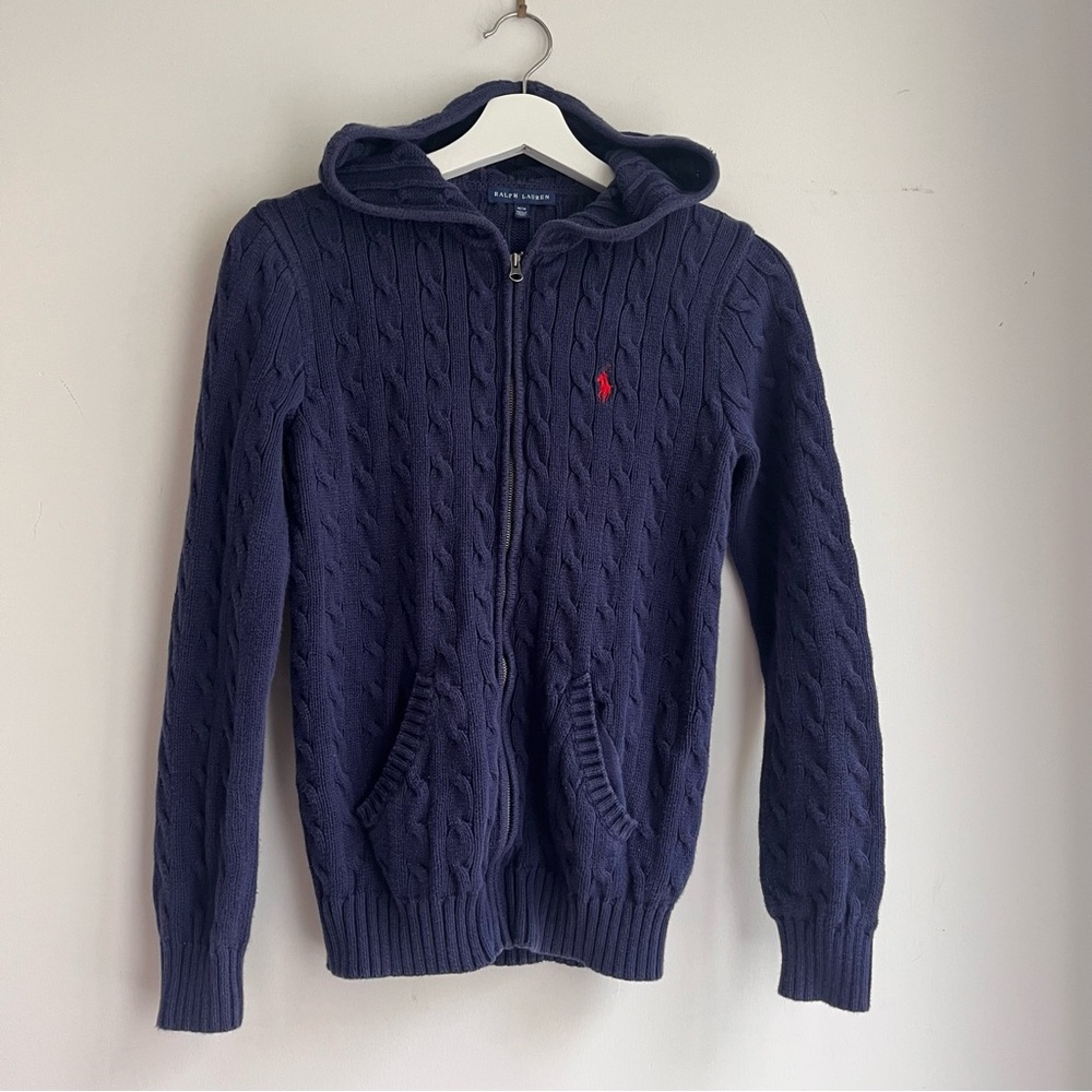 Ralph Lauren Dark Blue Zip-Up Sweater